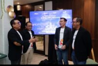 Dari kiri ke kanan) VP Corporate Communication Telkom Andri Herawan Sasoko, CEO BigBox AI Agus Laksono, Direktur Digital Business Telkom Muhamad Fajrin Rasyid, dan EVP Digital Business & Technology Telkom Komang Budi Aryasa.