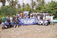 Program restorasi ekosistem pesisir melalui penanaman 10.000 bibit mangrove jenis Avicennia Marina di kawasan terdampak abrasi Sigar Penjalin, Kab Lombok Utara, Nusa Tenggara Barat.