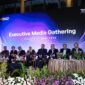 Jajaran Direksi Telkom saat acara Executive Media Gathering, di Jakarta, Selasa (17/6). 