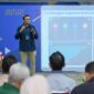 Executive Vice President Telkom Regional 2 Edie Kurniawan saat memberikan paparan pada acara sosialisasi platform digital untuk KD/ KMP Kota Tangerang, Kab Tangerang, dan Kota Tangerang Selatan di Kantor Witel Banten, pada (15/9).