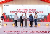 Penyerahan Sertifikat Uptime Institute Tier-3 Certification of Design Documents (TCDD) untuk fasilitas Hyperscale Data Center (HDC) NeutraDC-Nxera Batam yang berlangsung di Batam, pada Kamis, (30/10).