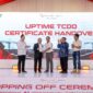 Penyerahan Sertifikat Uptime Institute Tier-3 Certification of Design Documents (TCDD) untuk fasilitas Hyperscale Data Center (HDC) NeutraDC-Nxera Batam yang berlangsung di Batam, pada Kamis, (30/10).