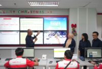 Direktur Utama Telkom Indonesia Dian Siswarini, Komisaris Independen Telkom Ira Noviarti, dan Direktur Human Capital Management Willy Saelan saat melakukan peninjauan langsung kesiapan infrastruktur dan layanan ke Posko TelkomGroup Siaga NATARU 2025/2026 di Telkom Regional III, Malang, pada beberapa waktu lalu.