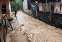 Kondisi banjir di Kabupaten Aceh Selatan, Provinsi Aceh. Petugas gabungan telah turun ke lokasi terdampak, Kamis (28/11). (BPBD Kabupaten Aceh Selatan)