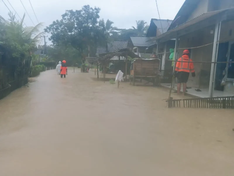 Tim Reaksi Cepat BPBD Kabupaten Pandeglang lakukan monitoring dan kaji cepat di Desa Idaman, Kecamatan Patia, Kabupaten Pandeglang, Banten, pada Rabu (17/12). (BPBD Kabupaten Pandeglang)