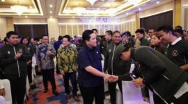 Kemenpora bersama BRI sebagai bank penyalur bonus atlet SEA Games 2025 mengadakan pembekalan literasi keuangan untuk para atlet dan pelatih di Menara Brilian, Jakarta, Rabu (7/1).(foto:raiky/kemenpora.go.id)