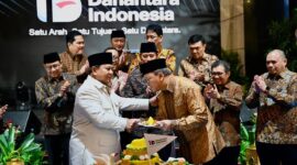 Kegiatan syukuran dan refleksi satu tahun Danantara yang diselenggarakan di Wisma Danantara, Jakarta, pada Selasa (11/3).