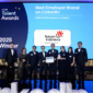 TelkomGroup kembali menorehkan prestasi di LinkedIn Talent Awards 2025 dengan meraih dua penghargaan sekaligus. PT Telkom Indonesia (Persero) Tbk berhasil mempertahankan gelar Best Employer Brand on LinkedIn untuk kedua kalinya, sementara Telkomsel meraih penghargaan Learning Champion. Pencapaian ini menegaskan komitmen TelkomGroup dalam membangun employer branding yang kuat serta menghadirkan budaya belajar dan pengembangan talenta digital yang berkelanjutan, Kamis (7/5).