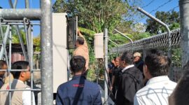 Direktur Network Telkom Nanang Hendarno  dan tim teknis TelkomGroup melakukan pengecekan perangkat jaringan di salah satu site terdampak gempa di Nusa Tenggara Timur (NTT), sebagai bagian dari upaya percepatan pemulihan konektivitas dan memastikan layanan telekomunikasi kembali beroperasi normal.