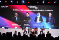 Direktur Operasi dan Pembangunan Mitratel Hastining Bagyo Astuti saat menjadi panelis dalam Panel Discussion I: Building Indonesia’s Sovereign Technology Ecosystem pada Sovereign Tech Summit 2026, rangkaian Bali Tech Week (BTW) 2026 di Denpasar, Bali, Kamis (22/10).
